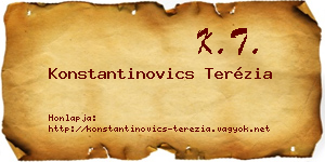 Konstantinovics Terézia névjegykártya